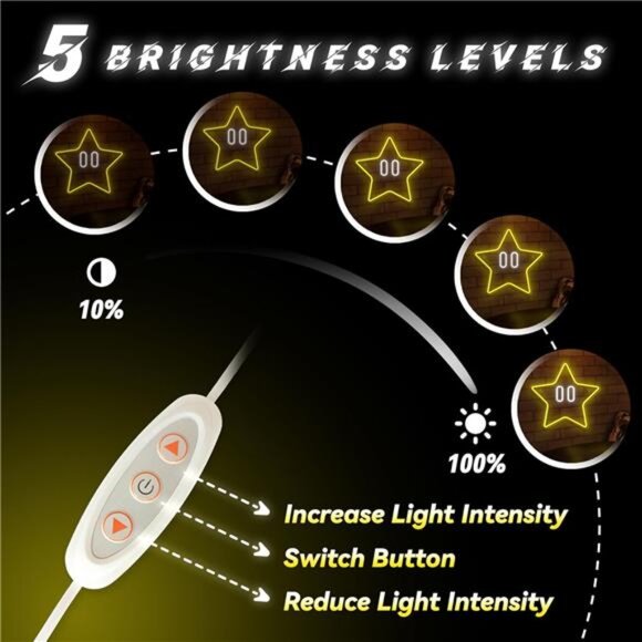 Super Mario Gold Star LED Neon Light Game Sign Room Decor Nintendo Retro NES - Picture 4 of 8